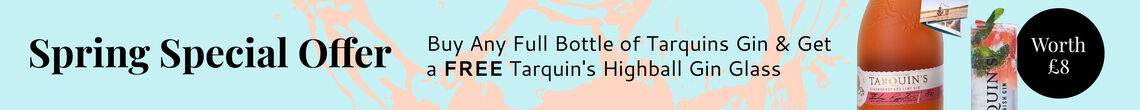 Free Tarquin's Highball Gin Glass with Every Full Bottle of Tarquins Gin
