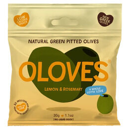 Oloves Lemon and Rosemary Seasoned Pitted Greek Olives (30g)