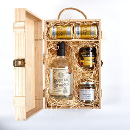 Barbican Botanics Gin & Luxury Nibbles Wooden Gift Box Set
