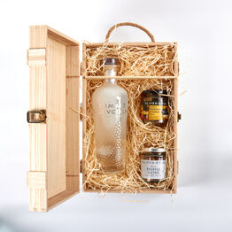 Mermaid Salt Vodka & Luxury Nibbles Wooden Gift Box Set