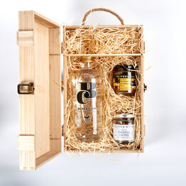 Black Cow Vodka & Luxury Nibbles Wooden Gift Box Set