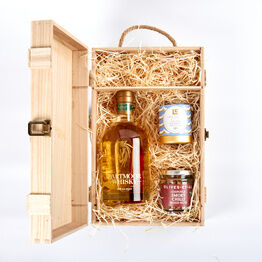 Dartmoor Whisky & Luxury Nibbles Wooden Gift Box Set