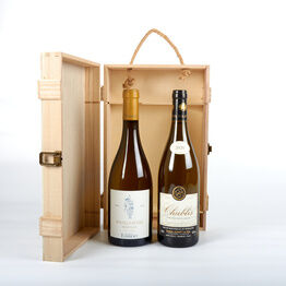 Luxury White Wine Wooden Gift Box