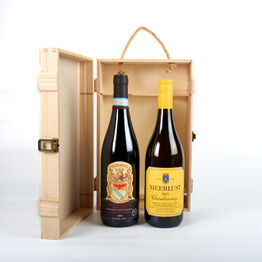 Luxury Red & White Wine Wooden Gift Box