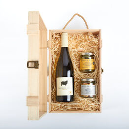 Trevibban Mill Harlyn White Wine & Nibbles Wooden Gift Box