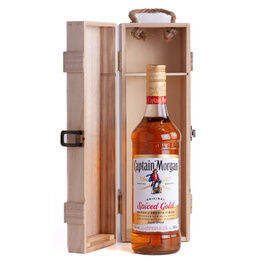 Captain Morgan Original Spiced Gold Rum in Wooden Presentation Box