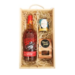 Wolfies Whiksy & Luxury Nibbles Wooden Gift Box Set