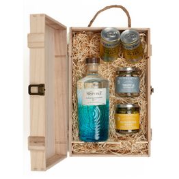 Misty Isle Gin & Luxury Nibbles Wooden Gift Box Set