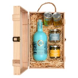 Sea Arch (Non-Alcoholic) Spirit & Luxury Nibbles Wooden Gift Box Set