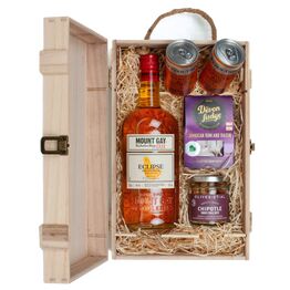 Mount Gay Eclipse Rum & Luxury Nibbles Wooden Gift Set