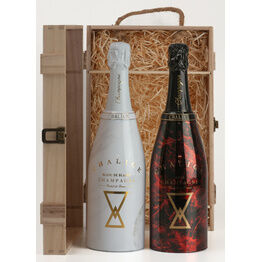 Chalice Blanc de Blancs & Chalice Rose Champagne Wooden Gift Set