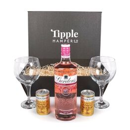 Classic Gordon's Pink Gin & Tonic & Glasses Gift Set Hamper