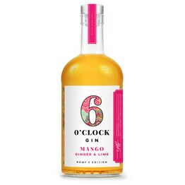 6 O'Clock Mango, Ginger and Lime Gin 40% ABV (70cl)