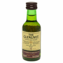 Glenlivet Reserve 15 Year Old Single Malt Scotch Whisky Miniature 40% ABV (5cl)