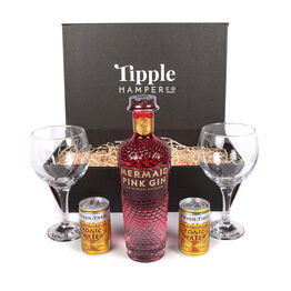 Mermaid Pink Gin, Tonic and Glasses Gift Set - 38% ABV