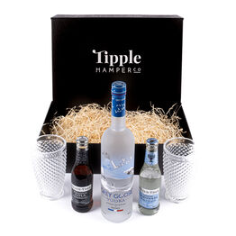 Grey Goose Vodka, Mixer and Glasses Gift Set - 40% ABV