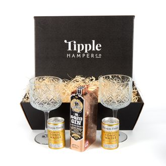 Dr Squid Ink Gin, Tonic and Vintage Gin Glasses Hamper