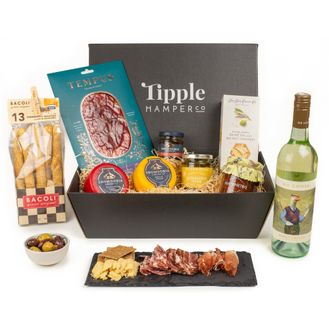 The Pinot Grigio White Wine &amp; Charcuterie Board Hamper