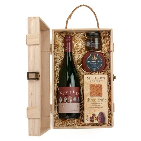 Riviera Pinot Noir Red Wine & Cheese Gift Box from £48.50