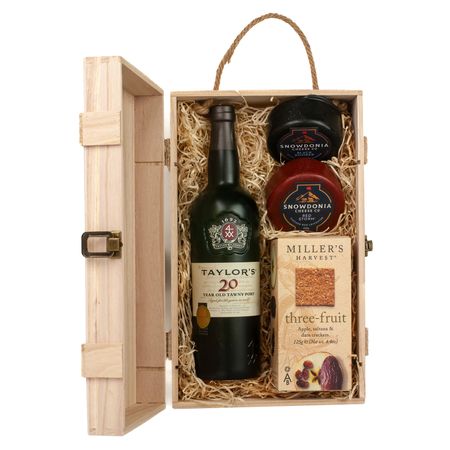 Taylor's 20 Year Old Tawny Port, Cheese & Crackers Gift Box from £83.55