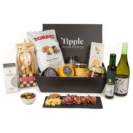 The Sauvignon Blanc White Wine & Charcuterie Board Hamper from £100.50