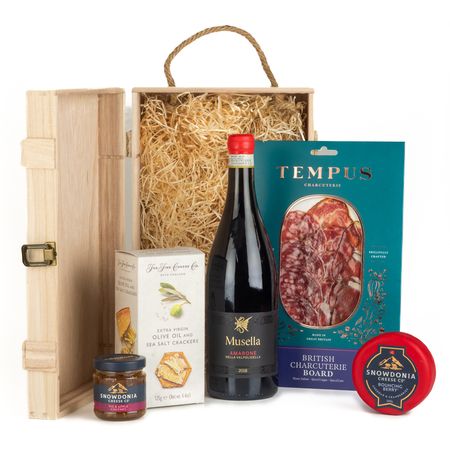 The Premium Red Wine & Cheese Gift Box from £92.00