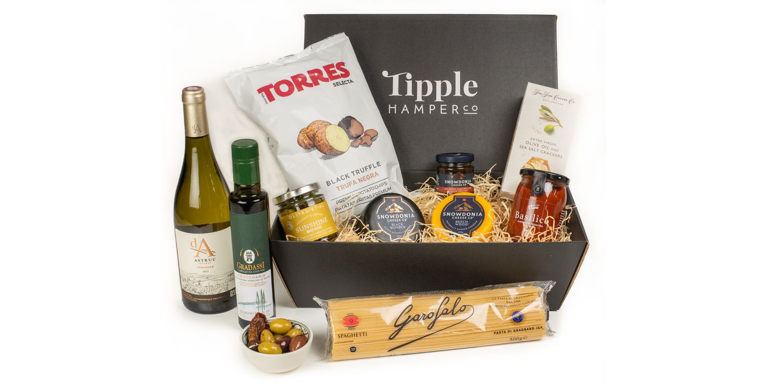 The White Wine, Cheese & Nibbles Hamper from £81.70