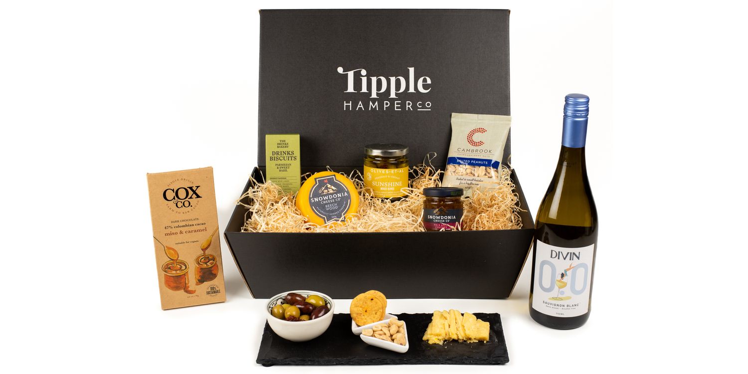The Non-Alcoholic White Wine & Food Lover Hamper from £50.99