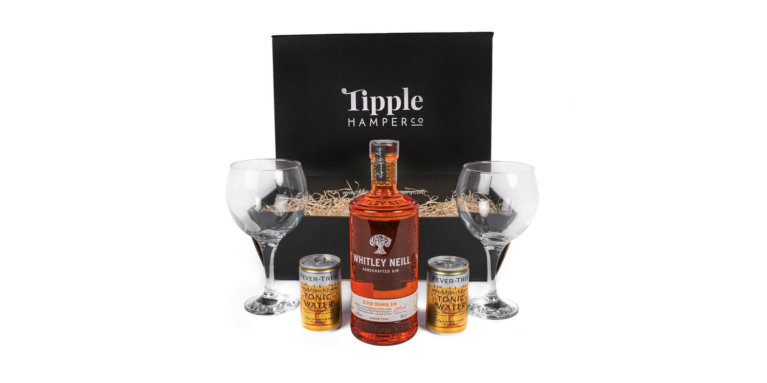 Whitley Neill Blood Orange Gin, Tonic & Glasses Gift Set Hamper 43