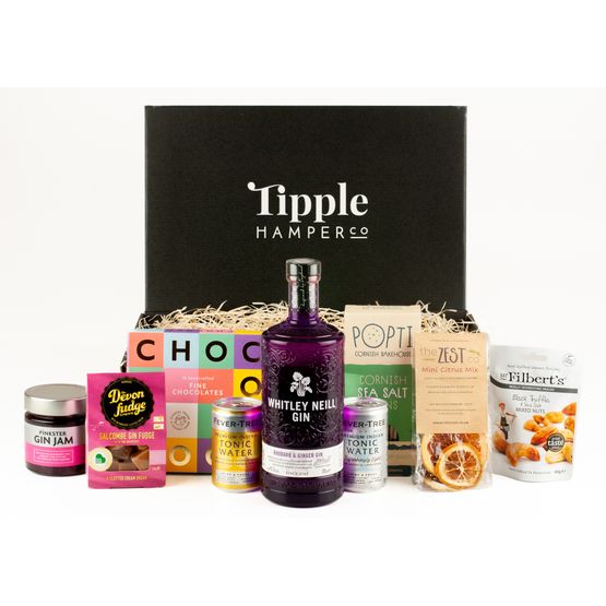 Luxury Whitley Neill Rhubarb &amp; Ginger Gin Hamper - 43% ABV