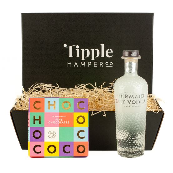 Mermaid Salt Vodka &amp; Chocolate Hamper - 40% ABV