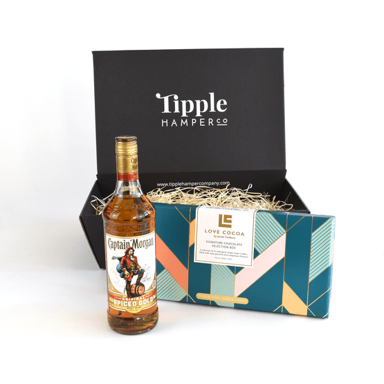 Captain Morgan Spiced Rum &amp; Chocolate Hamper - 35% ABV