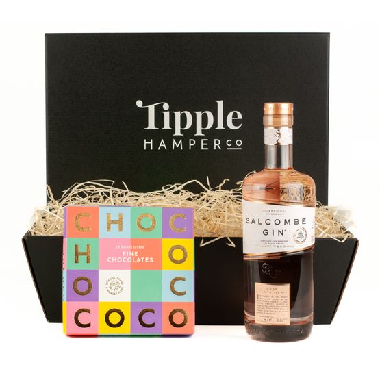 Salcombe Gin Rose Sainte Marie &amp; Chocolate Hamper - 41.4% ABV