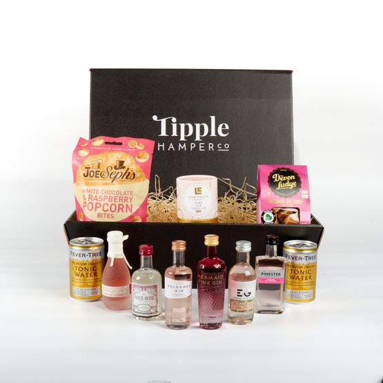 Premium Pink Gin &amp; Sweet Treats Hamper
