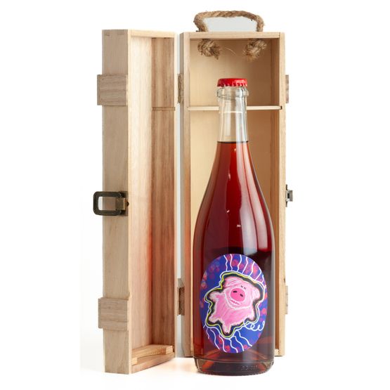 Piggy Pop Pet Nat Wine in Wooden Presentation Box