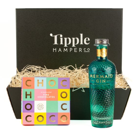 Mermaid Gin &amp; Luxury Chocolate Hamper