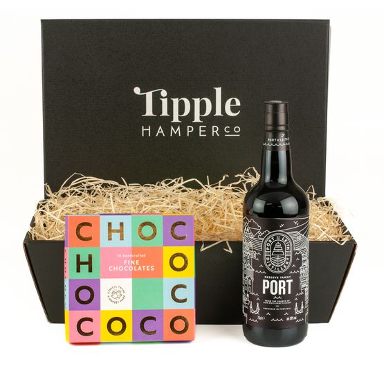 Port of Leith Reserve Tawny Port &amp; Luxury Chocolate Hamper