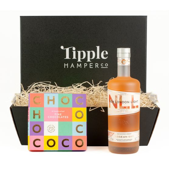Salcombe NLL Aegean Sky Aperitif 0% &amp; Luxury Chocolate Hamper