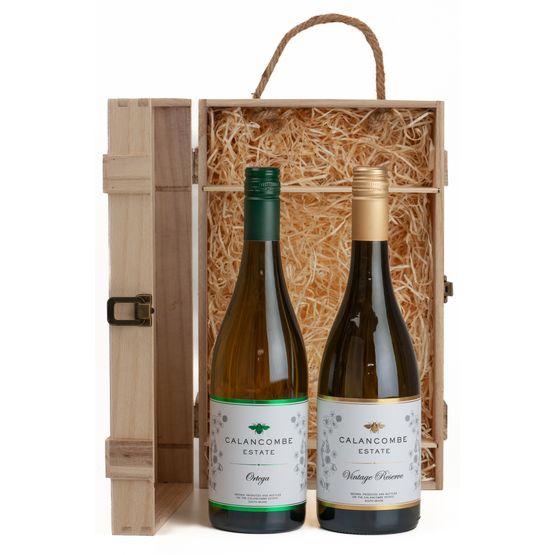 Calancombe Estate Vintage Reserve &amp; Calancombe Estate Ortega Wooden Gift Set