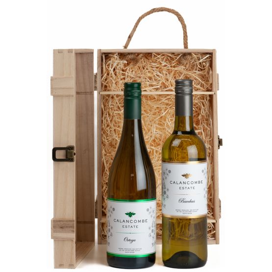 Calancombe Estate Bacchus &amp; Calancombe Estate Ortega Wooden Gift Set