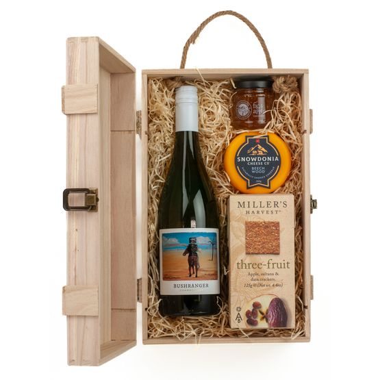 Bushranger Chardonnay White Wine &amp; Cheese Gift Box