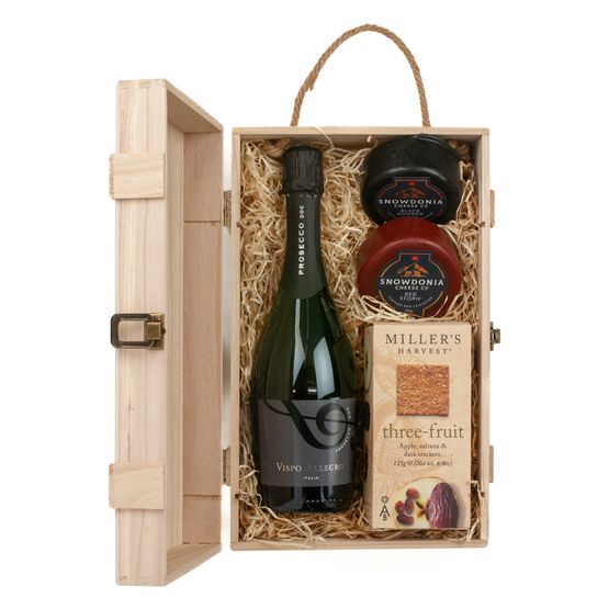 Vispo Allegro Prosecco, Cheese &amp; Crackers Gift Box