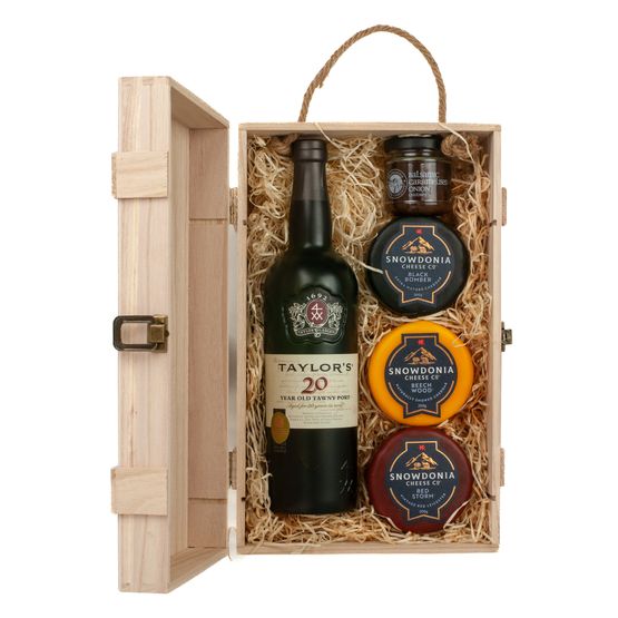 Taylor's 20 Year Old Tawny Port, Snowdonia Cheese &amp; Chutney Gift Box