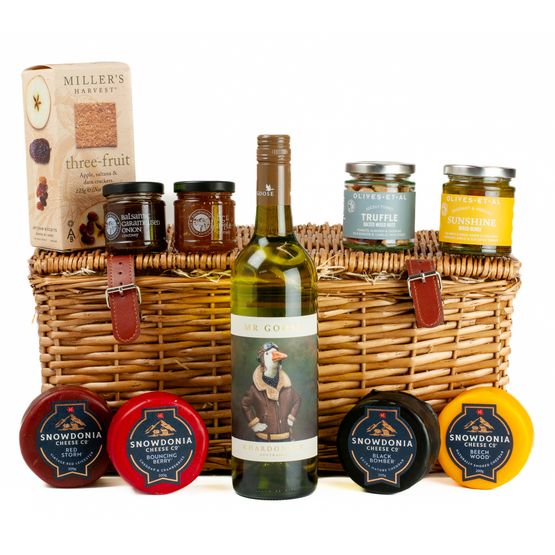Mr Goose Chardonnay Wine, Cheese &amp; Nibbles Luxury Hamper
