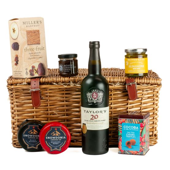 Taylor's 20 Year Old Tawny Port, Cheese &amp; Nibbles Luxury Hamper