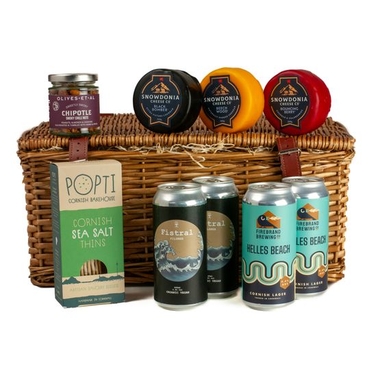 Cornish Craft Beer, Artisan Cheese &amp; Nibbles Hamper