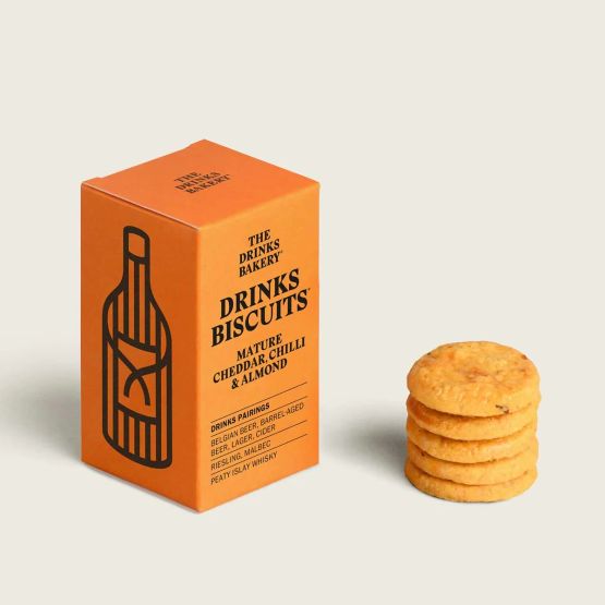 The Drinks Bakery, Mature Cheddar &amp; Smoked Chilli Drinks Biscuits (36g)