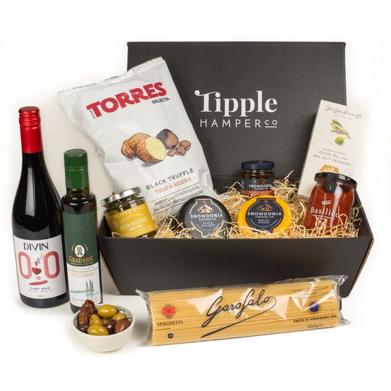 The Non-Alcoholic Red Wine, Cheese &amp; Nibbles Hamper