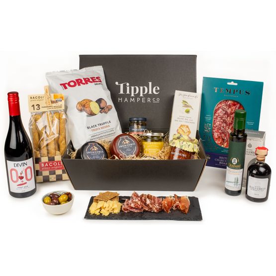 The Non-Alcoholic Pinot Noir Red Wine &amp; Charcuterie Board Hamper