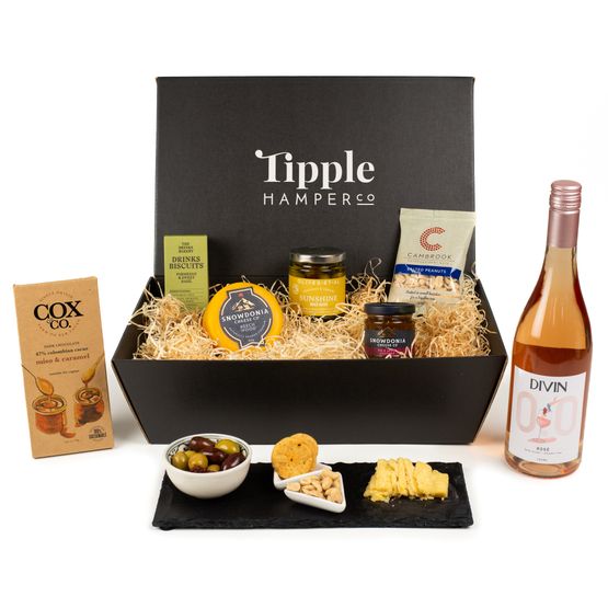 The Non-Alcoholic Pinot Noir Rose Wine &amp; Food Lover Hamper